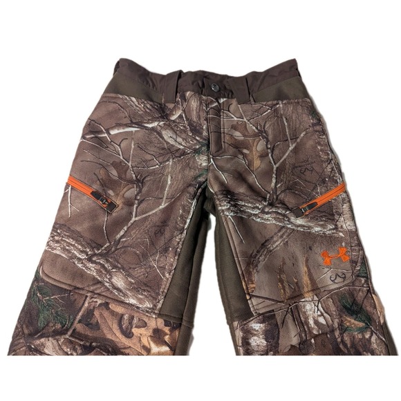 Under Armour Boys Youth Ayton Storm ColdGear Camo Hunting Pants Realtree Size L - Picture 2 of 12